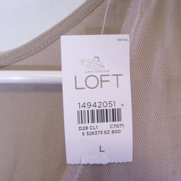 Ann Taylor Loft Tan Blush Sequin Top - Picture 6 of 6